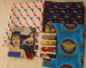 Wonder Woman fabric lot - 3+ yards - see description for individual measurements - Picture 1 of 6