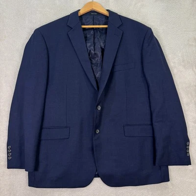 NEW Pronto Uomo Platinum Navy Blue Wool Blend Suit Jacket Blazer Mens 52R Casual - Image 1 of 4