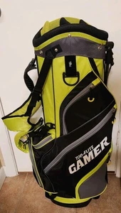 Top Flite Gamer Golf Standbag mit Rainguard, schwarz/neongrün, einmal benutzt!  - Bild 1 von 8