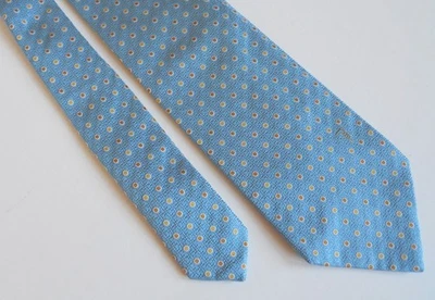 AUTÉNTICA CORBATA TRUSSARDI para hombre 100 % seda/ELEGANTE PUNTO TEXTURIZADO AZUL Y GRIS - ITALIA - COMO NUEVA Foto 1 de 4