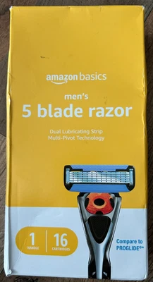 Maquinilla de afeitar para hombre Amazon Basics MotionSphere de 5 hojas con doble lubricación Foto 1 de 2