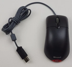 Microsoft X802382 Wheel Mouse Optical USB & PS/2 Compatible - Black - TESTED! - Picture 1 of 3