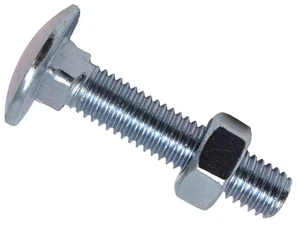 METALMATE Quadratischer Becher Schlossschraube & Mutter Zp M8 X 40mm Kiste 50 - Bild 1 von 1