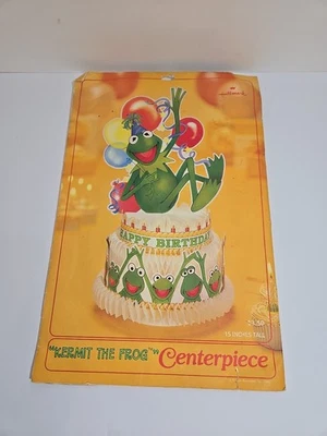Vintage 1981 Hallmark Kermit the Frog Happy Birthday Centerpiece Honeycomb 15" H - Image 1 of 4