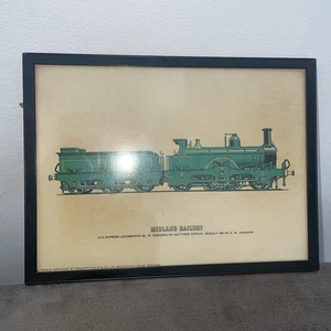 VTG 2-2-2 British Steam Train Print by Prescott-Pickup & Co. Framed - 25.5x19cm - Foto 1 di 11