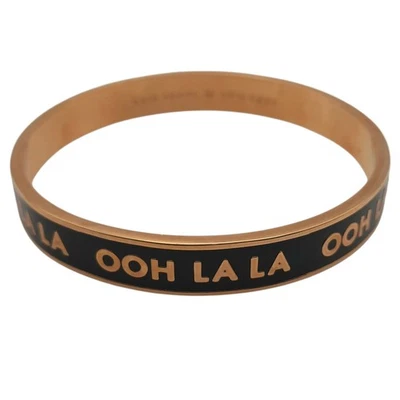 Brazalete Kate Spade Strike Your Fancy Ooh La La Negro Oro Esmalte Brazalete Foto 1 de 4