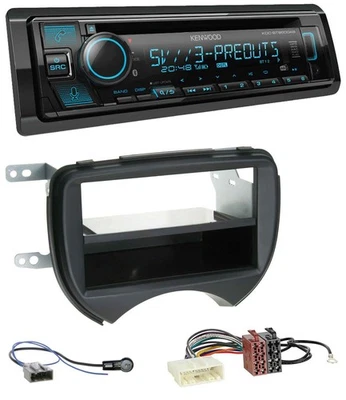 Kenwood Bluetooth USB CD MP3 DAB Autoradio für Nissan Micra K13 10-13 schwarz - Bild 1 von 4