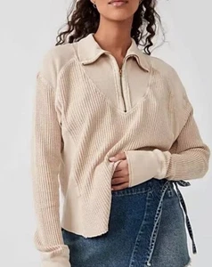 Free People Movement Mujer Ashton Cremallera Térmica Dobladillo Crudo Pequeño - Imagen 1 de 8