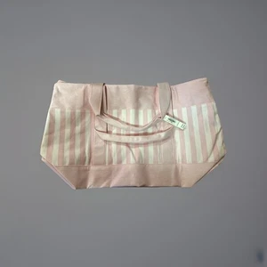 Pink striped Victoria’s Secret tote - Picture 1 of 5