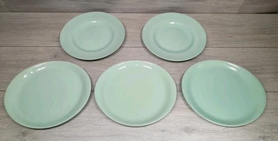 5 x  Vintage Woods Ware Beryl Green Dinner Plates 1940s Bundle Lot - Image 1 of 4