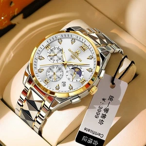ONTHEEDGE 1853 Men's Luxury Quartz Waterproof Tungsten Steel Business - Picture 1 of 14