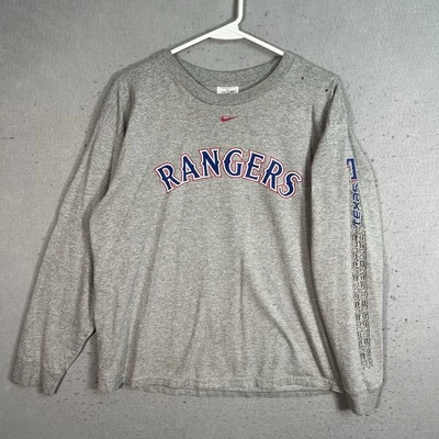 Vintage Y2K Nike Texas Rangers T Shirt Adult Medium (FITS SMALL) Gray Mens - Image 1 of 4