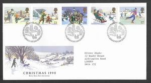 British 1990 Christmas - Royal Mail FDC - Bild 1 von 1