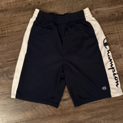 Champion 18/20 Youth XL Navy Blue White Boys Basketball Shorts Elastic Waist - Image 1 of 4