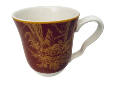 222 Fifth Brown White Harvest 12 oz. Fine Porcelain Replacement Cup Mug - Image 1 of 4