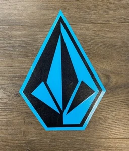 Volcom Stone Aufkleber XXL 10" blau schwarz Team Surfen Skate Snowboard Auto Stoßstange Aufkleber - Bild 1 von 2
