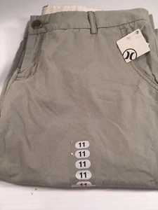 Hurley Capri Estilo Talla 11 Dobladillo 2.5 pulgadas Verde Musgo 4 Bolsillos Nuevo con Etiquetas - Imagen 1 de 1