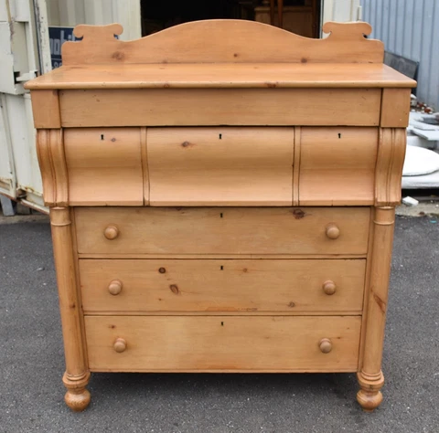Antique Scottish Pine Gentleman's Chest of Six Drawers Cover