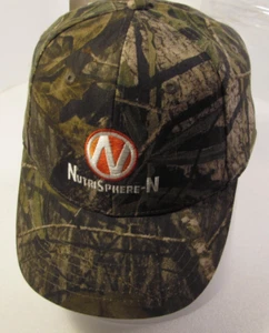 NutriSphere N Logo Hunting Cap Men Green Brown Woodland Camouflage Mossy Oak Hat - Picture 1 of 10