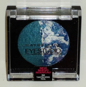 1 MAYBELLINE Eye Studio MARBLEIZED BAKED Duo Eyeshadow TANTALIZING TEAL #50 - Picture 1 of 1