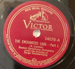 Serge Koussevitzky, Boston Sym – 78 rpm Victor 14078: LIADOW The Enchanted Lake - Picture 1 of 5