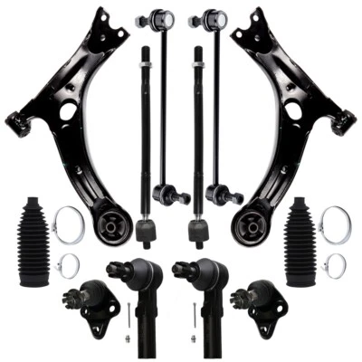 12 peças extremidade da haste de amarração do braço de controle da junta esférica dianteira para 2009 2010-2013 Toyota Corolla - Imagem 1 de 4