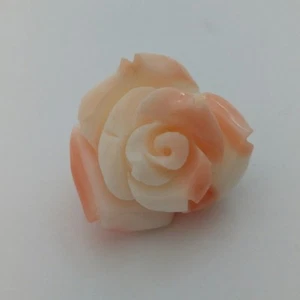 Rosa Koralle Rose, Anhänger, Ring, Pin, Naturkoralle echt, Engelshaut - Bild 1 von 7