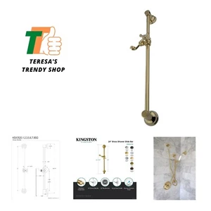 Designer Trimscape Showerscape Duschschiebestange, Messing poliert 24 x 4,25 x 6,25 - Bild 1 von 8