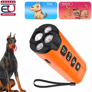 Ultrasonic Anti-Dog Bark Deterrent Device Stop Barking Repeller 4 Mode with LED - Picture 1 of 10