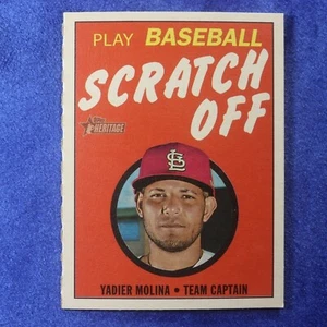 2019 Topps Heritage #7: Yadier Molina [Scratch Off] (INS-171) - Picture 1 of 1