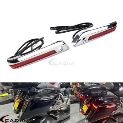 LED Saddlebag Latch Flowing Light For Harley Touring Road Street Glide 2014-2025 - Image 1 of 4