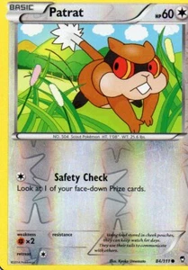 pokemon XY 3 FURIOUS FISTS  reverse holo karte 84/111 PATRAT 60 HP - Bild 1 von 1