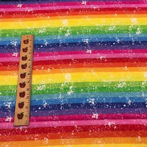 Trapunta GRUNGE RAINBOW a pois bianchi tessuto 100% cotone Pride - Foto 1 di 2