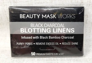 50 Beauty Mask Works Black Charcoal BLOTTING LINEN Pore Purity Remove Excess Oil - Picture 1 of 1