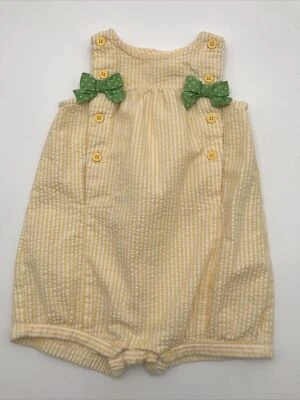 Mameluco a rayas Gymboree 2013 Daffodil Garden 6-12 meses Seersucker 1 pieza Foto 1 de 4