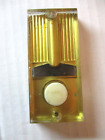 Nutone USA Lucite Gold Tone Lighted Push Button Door Bell MCM Vintage 1950s
