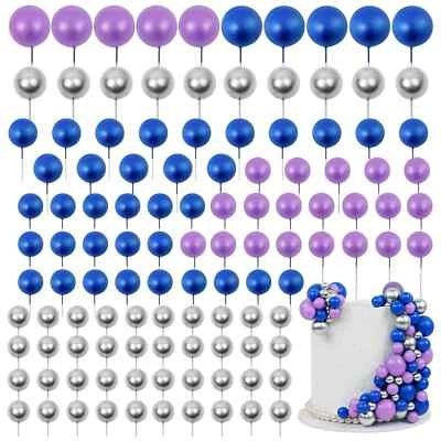 97 PIEZAS Bola Decoración para Pasteles Bola de Espuma Cupcake Picks Hágalo Usted Mismo Inserto para Pasteles Foto 1 de 4