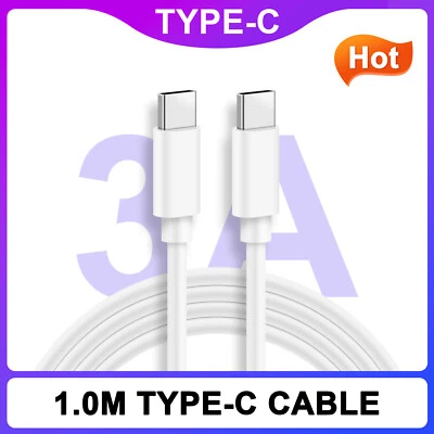 For iPhone 16 15 Pro/Max USB-C to USB-C Cable Fast Charger White Charging Cord - Image 1 of 4