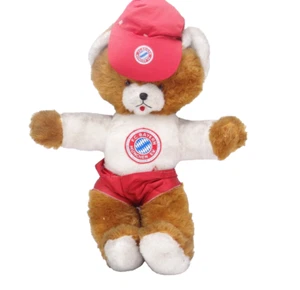 Alter Original FC Bayern Teddybär Bär Vintage Stofftier 60cm Maskottchen 80er - Bild 1 von 9