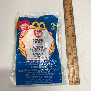 Gorro bebé vintage 1999 Smoochy The Frog #3 McDonald’s Ty Teenie nuevo con etiquetas sin abrir - Imagen 1 de 5
