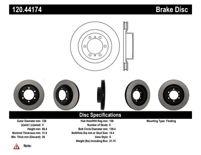 StopTech Disc Brake Rotor for 2010 - 2018 Toyota 4Runner / Lexus GX460 - Image 1 of 3