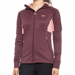 Small Kari Traa Tove Baselayer Jacket Women's Hoodie Light Burgundy NWT$80 - Picture 1 of 8
