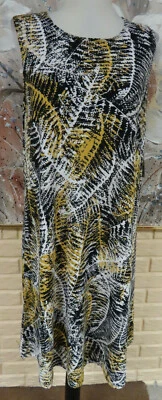 NUEVO CON ETIQUETAS ELEGANTE VESTIDO RECTO KASPER AZAFRÁN MULTICOLOR TALLA MEDIANA ELÁSTICO SIN FORRO  Foto 1 de 4