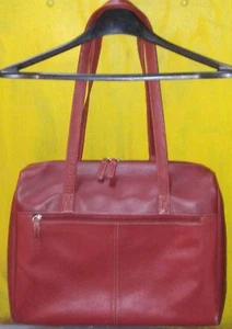 Laptop-Aktentasche Buxton rot Leder - Bild 1 von 6