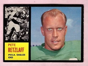 Pete Retzlaff Philadelphia Eagles 1962 Topps Card #120 SP - Picture 1 of 2