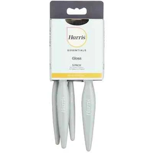 Harris Essentials Gloss Paint Brushes Professional Decorating 5 Pack Set - Picture 1 of 1