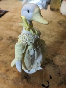 Vintage Department 56 Easter Duck Goose Ceramic Anapomorphic Stuffed Rare - Picture 1 of 10