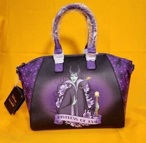 Loungefly Disney Villains Maleficent Mistress Of Evil Umhängetasche Lila Handtasche NEU - Bild 1 von 14