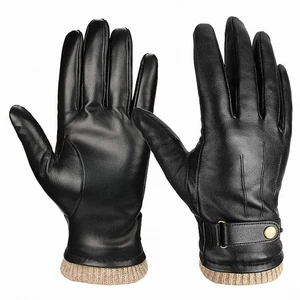 OZERO Herren Leder Winterhandschuhe| Nappaleder Kaschmir Handschuhe Geschenke für Männer - Bild 1 von 12