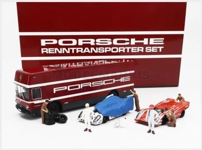 BRUMM S2403 MERCEDES BENZ - SET 3X O317 TRUCK CAR RENNTRANSPORTER 1968 + PORSCHE - Immagine 1 di 2